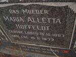 HOFFELDT Maria Alletta nee LOOTS 1883-1977