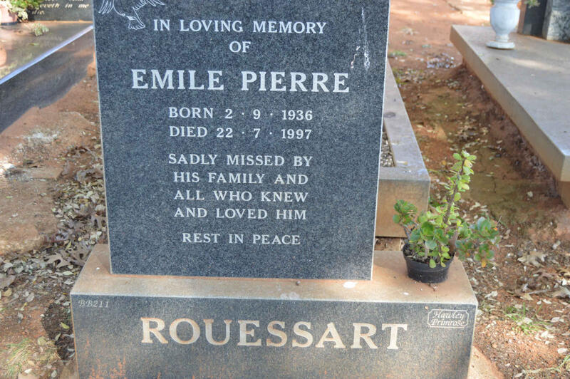 ROUESSART Emile Pierre 1936-1997