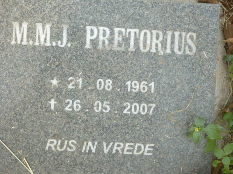 PRETORIUS M.M.J. 1961-2007