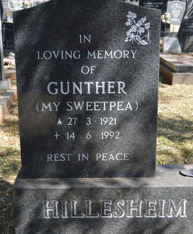 HILLESHEIM Gunther 1921-1992