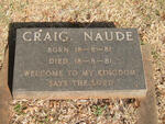 NAUDE Craig 1981-1981