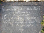 HOLDSWORTH Jeannette Bernadette 1945-2007