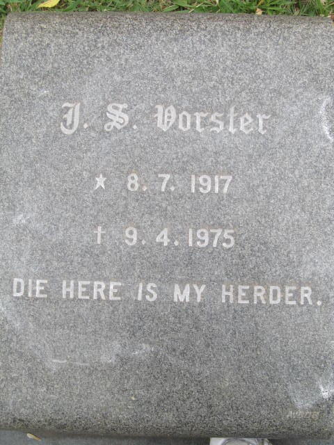 VORSTER J.S. 1917-1975