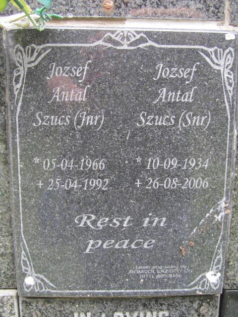 SZUCS Jozsef Antal 1934-2006 :: SZUCS Jozsef Antal 1966-1992