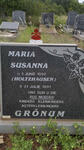 GRÖNUM Maria Susanna nee HOLTZHAUSEN 1899-1991