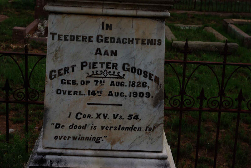 GOOSEN Gert Pieter 1826-1909