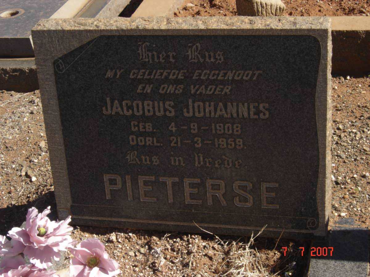PIETERSE Jacobus Johannes 1908-1959