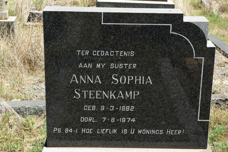 STEENKAMP Anna Sophia 1882-1974