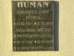 HUMAN Johannes Jurie Petrus 1931-2010 & Anna Margaretha Johanna VAN LILL 1932-2005