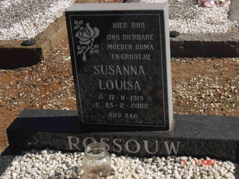 ROSSOUW Susanna Louisa 1919-2002