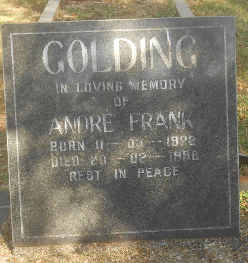 GOLDING Andre Frank 1922-1998