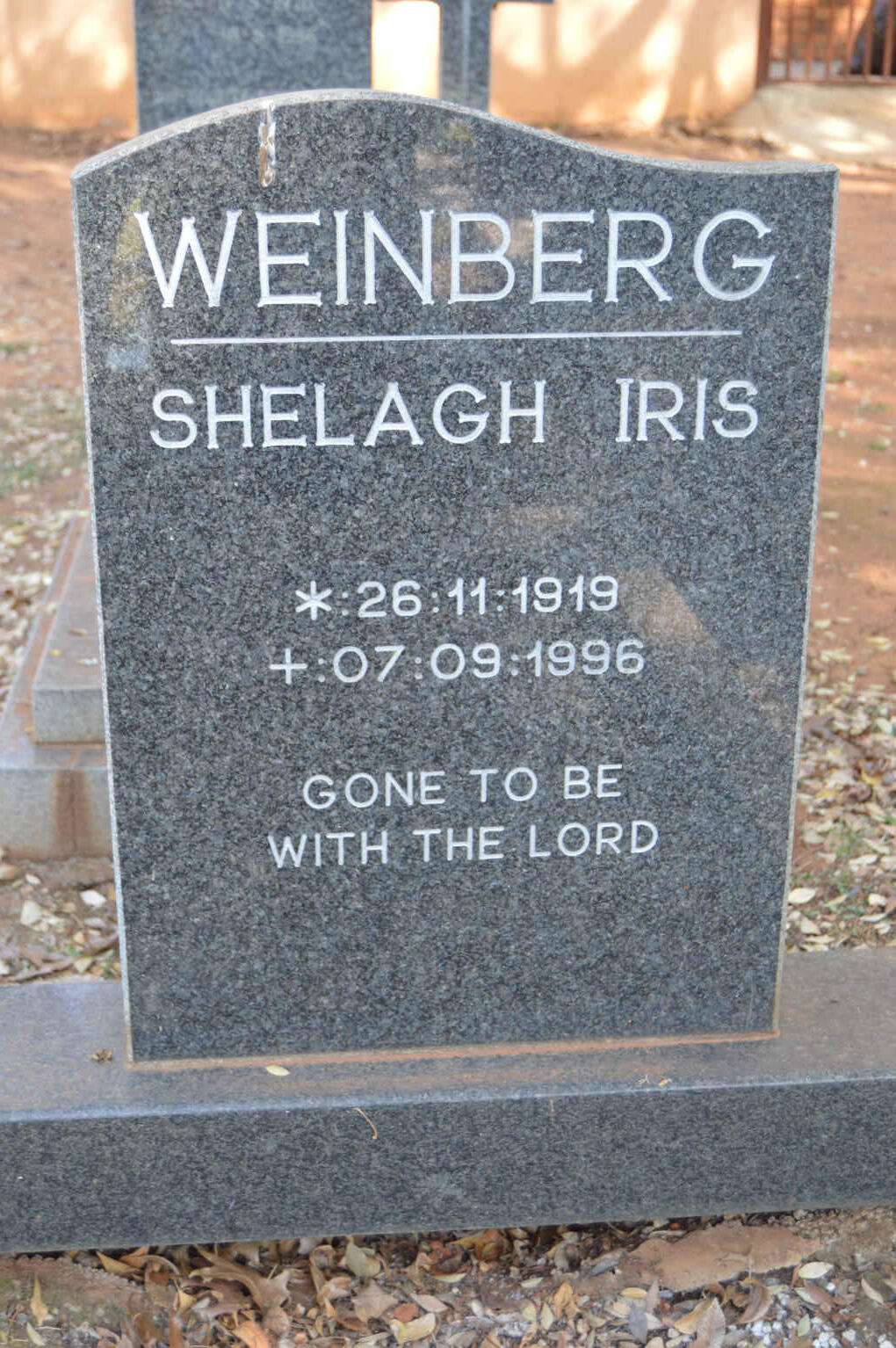 WEINBERG Shelagh Iris 1919-1996