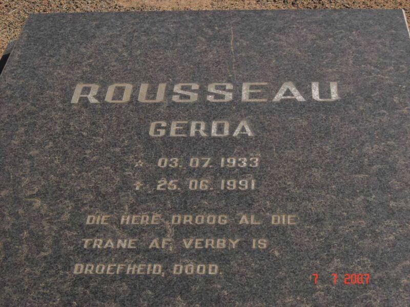 ROUSSEAU Gerda 1933-1991