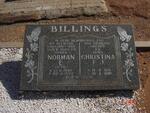 BILLINGS Norman E. 1942-1993 & Christina F.J. 1930-2000