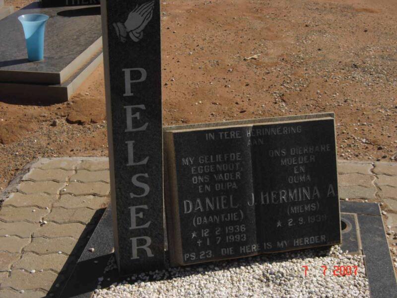 PELSER Daniel J. 1936-1993 & Hermina A. 1938-