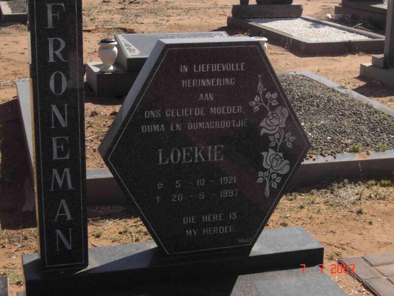 FRONEMAN Loekie 1921-1997
