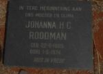 ROODMAN Johanna H.C. 1889-1974