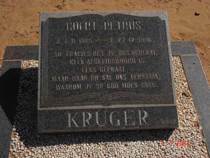KRUGER Coert Petrus 1965-1996