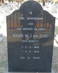 TOIT Maria M.J., du nee SCHOLTZ 1895-1978