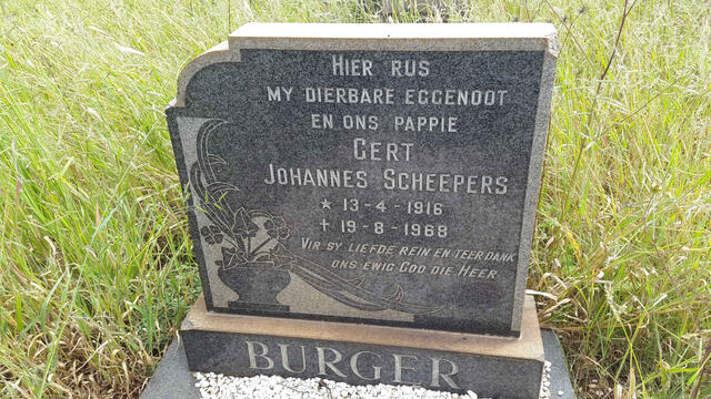 BURGER Gert Johannes Scheepers 1916-1968