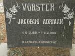VORSTER Jacobus Adriaan 1891-1968