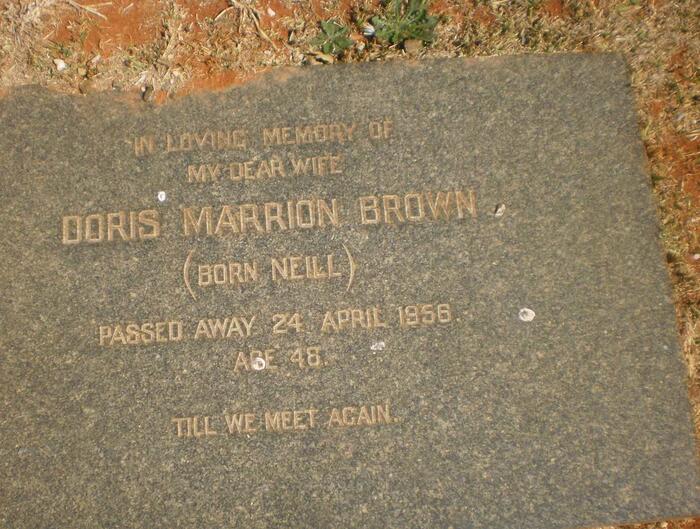 BROWN Doris Marrion nee NEILL -1956