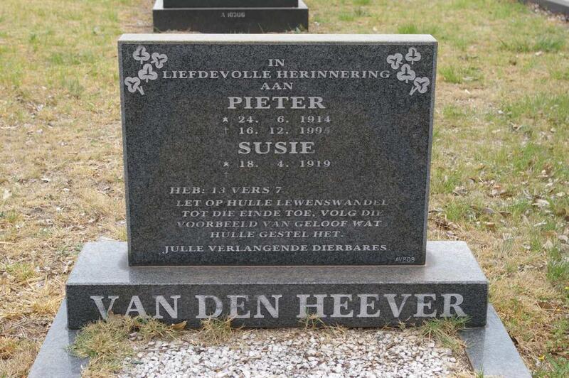 HEEVER Pieter, van den 1914-1995 & Susie 1919-