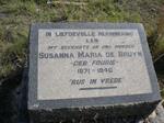 BRUYN Susanna Maria, de nee FOURIE 1871-1940