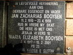 BOOYSEN Jan Zacharias 1910-1958 & Maria Elizabeth 1917-2001