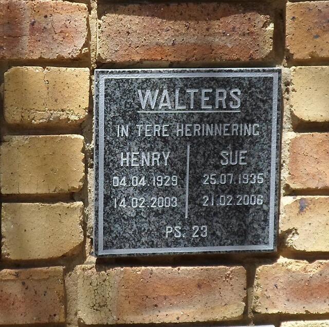WALTERS Henry 1929-2003 & Sue 1935-2006