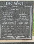 WET Andries, de 1924-2002 & Mollie 1920-2011