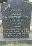 WESTHUIZEN Johanna Cecilia, van der nee SMIT 1916-1990