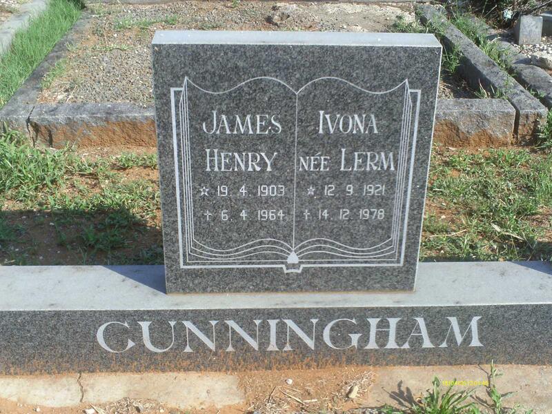 CUNNINGHAM James Henry 1903-1964 & Ivona LERM 1921-1978