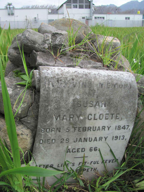 CLOETE Susan Mary 1847-1913