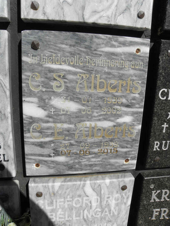 ALBERTS C.S. 1939-2002 & C.E. 1939-2015