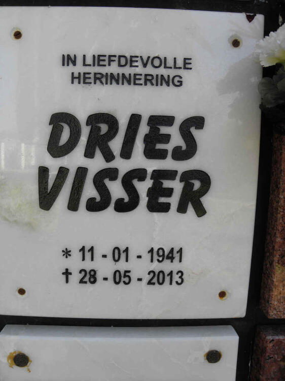 VISSER Dries 1941-2013