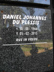 PLESSIS Daniel Johannes, du 1944-2015