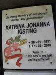 KISTING Katrina Johanna 1931-2016