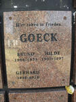 GOECK Bruno 1908-1975 & Hilde 1907-1997 :: GOECK Gerhard 1936-2012