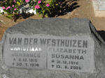 WESTHUIZEN Christiaan Johannes, van der 1915-1974 & Elizabeth Susanna 1916-2006