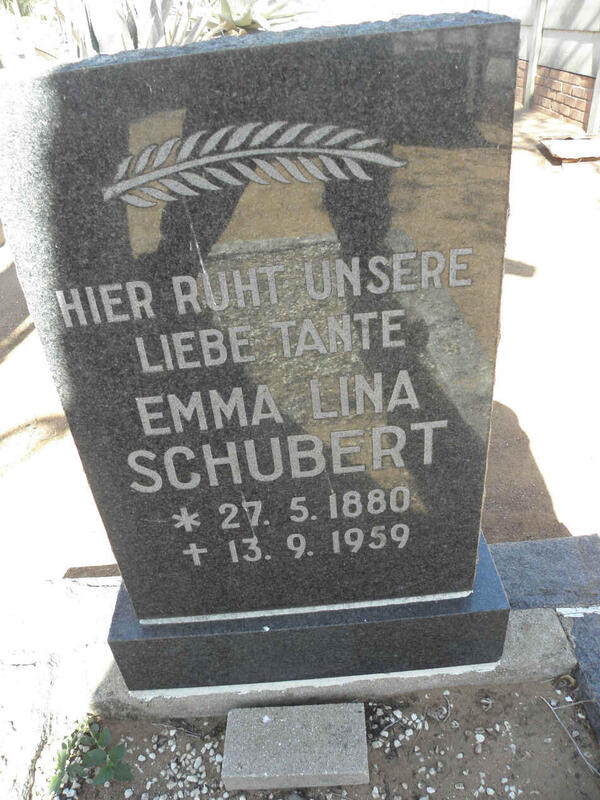 SCHUBERT Emma Lina 1880-1959