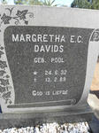 DAVIDS Margretha E.C. nee POOL 1932-1989