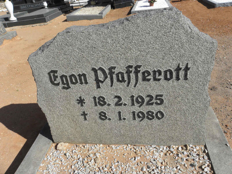 PFAFFEROTT Egon 1925-1980
