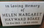 BOAKE Helen Margaret Hayward 1913-2008