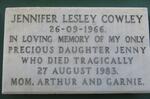 COWLEY Jennifer Lesley 1966-1983