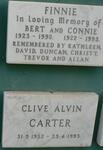 FINNIE Bert 1923-1993 & Connie 1922-1993 :: CARTER Clive Alvin 1952-1993