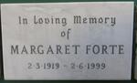 FORTE Margaret 1919-1999