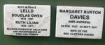 LELLO Douglas Owen 1918-1997 & Ruth Lilian 1920-2011 :: DAVIES Margaret Burton nee ANDREW 1923-2011