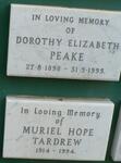 PEAKE Dorothy Elizabeth 1898-1995 :: TARDREW Muriel Hope 1914-1994