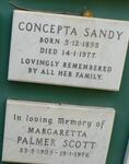 SANDY Concepta 1895-1977 :: PALMER SCOTT Margaretta 1909-1976